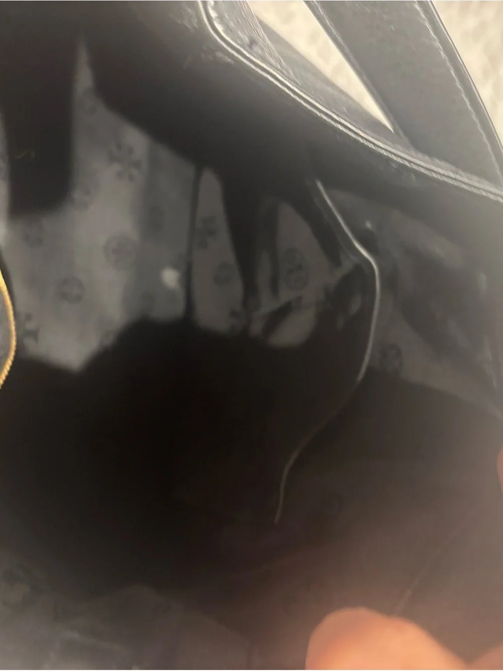 Tory Burch Black Pebbled Leather Shoulder Bag with Tassels